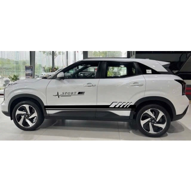 Tem 2 bên Sườn Xe Ô TÔ Mitsubishi XForce,Team Decal Oto Sport
