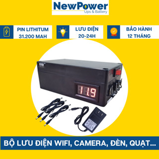 Bộ lưu điện gia đình 31.200mAh, UPS 12V dùng cho wifi,camera..mới 100%, BH 12 tháng, xuất xứ VN (SNB12104)