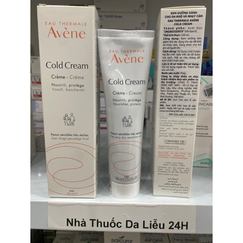 AVENE Kem Dưỡng Ẩm Avene Cho Da Khô Cold Cream 100ml - Dalieu24h