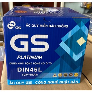Bình ắc quy ô tô GS MF DIN45L, 12V - 45Ah lắp Hyundai Accent, Hyundai Stargazer, Vinfast Fadil
