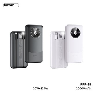[Có 3C] Pin Dự Phòng Remax RPP-38 20000mah TypeC 20W, USB 22.5W, kèm 2 cáp TypeC và LaiNing - Phụ Kiện 1986