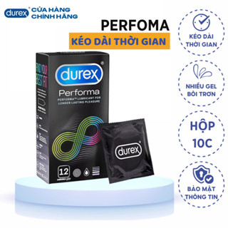Hộp 12 Bao Cao Su DUREX PERFORMA Kéo Dài Thời Gian Quan Hệ Hàng Chính Hãng  - Durextoy