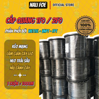 [1000M-FREESHIP] Cáp quang làm vườn 3 sợi thép SIÊU BỀN 1FO/2FO chính hãng DATE MỚI gồm 5 sợi: 3 sợi thép + 2 sợi quang