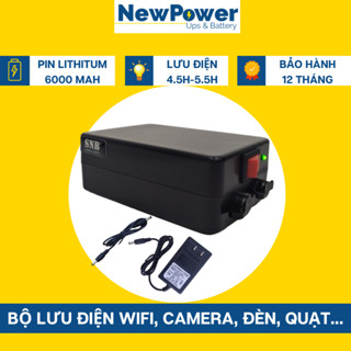 Bộ lưu điện gia đình 6000mAh, UPS 12V dùng cho camera, wifi, nguồn dự phòng 12V..mới 100%,bảo hành 12 tháng