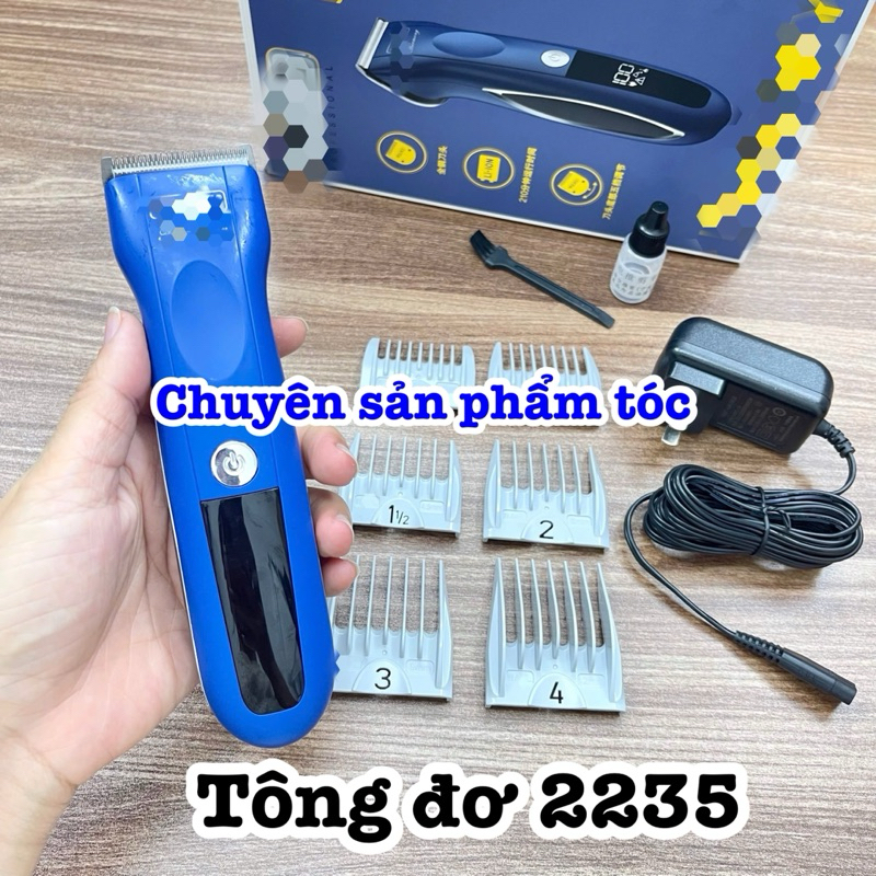 ✅W Tông Đơ Cắt Tóc Cao Cấp  2235 Màn Hình LCD Pin Lithium Năng Lượng Cao Lưỡi Thép Sắc Bén Thời Gian Sử Dụng 3.5h