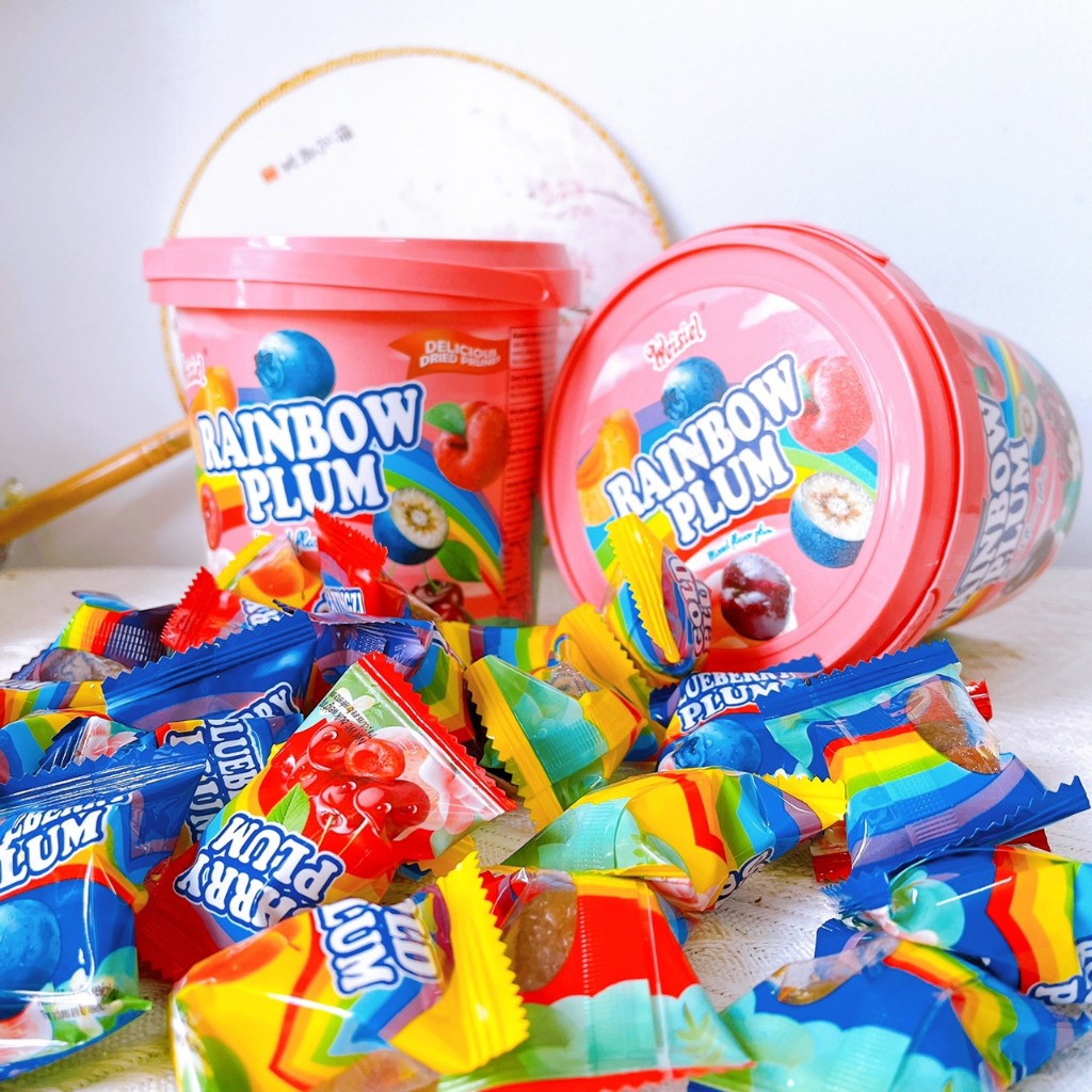 Ô mai cầu vồng mix đủ vị Weisiel Hongkong xô 300gam