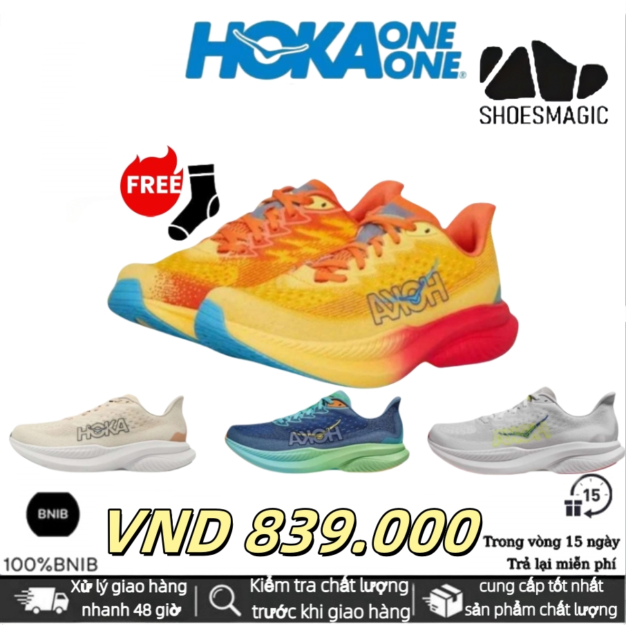 [Hàng giao ngay]Hoka Mach 6 giày thể thao nam và nữ hoka clifton 9 Giày chạy