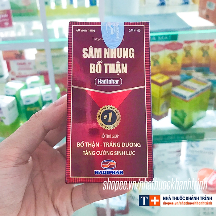 (60 viên) Sâm Nhung Bổ Thận HADIPHAR (Hà Tĩnh)
