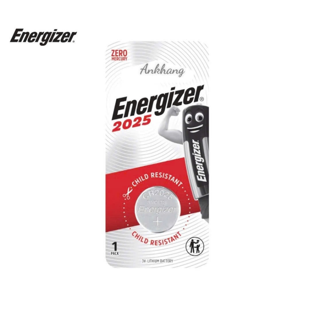 Vỉ 1 viên pin Energizer CR2025 / CR 2025 Lithium 3V chính hãng