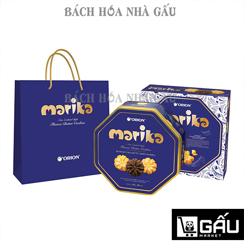 Bánh Quy Hoa Bơ Tự Nhiên Tươi Marika Orion 432g (Kèm túi giấy)
