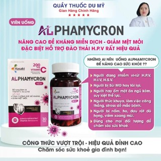 Viên Uống ALPHAMYCRON Lọ 30 viên .Hỗ Trợ Tăng Miễn Dịch Đào Thải thải hpv khỏi sùi mào gà