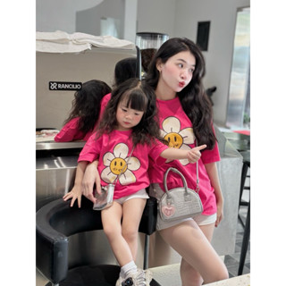 Áo thun bông hoa cho bé , áo phông trẻ em unisex cho cả gia đình , bố mẹ , Kid_genz