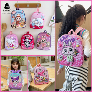 Balo cho bé mẫu giáo hình nổi 3D trứng bé gái mầm non, trẻ em 1-6 tuổi labubu elsa ngựa capybara kuromi kitty BBG0713