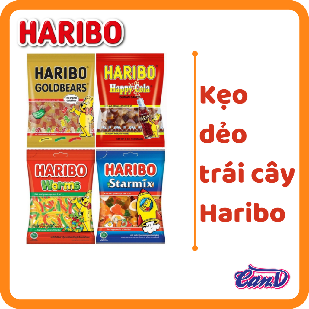 Kẹo dẻo trái cây Haribo các loại