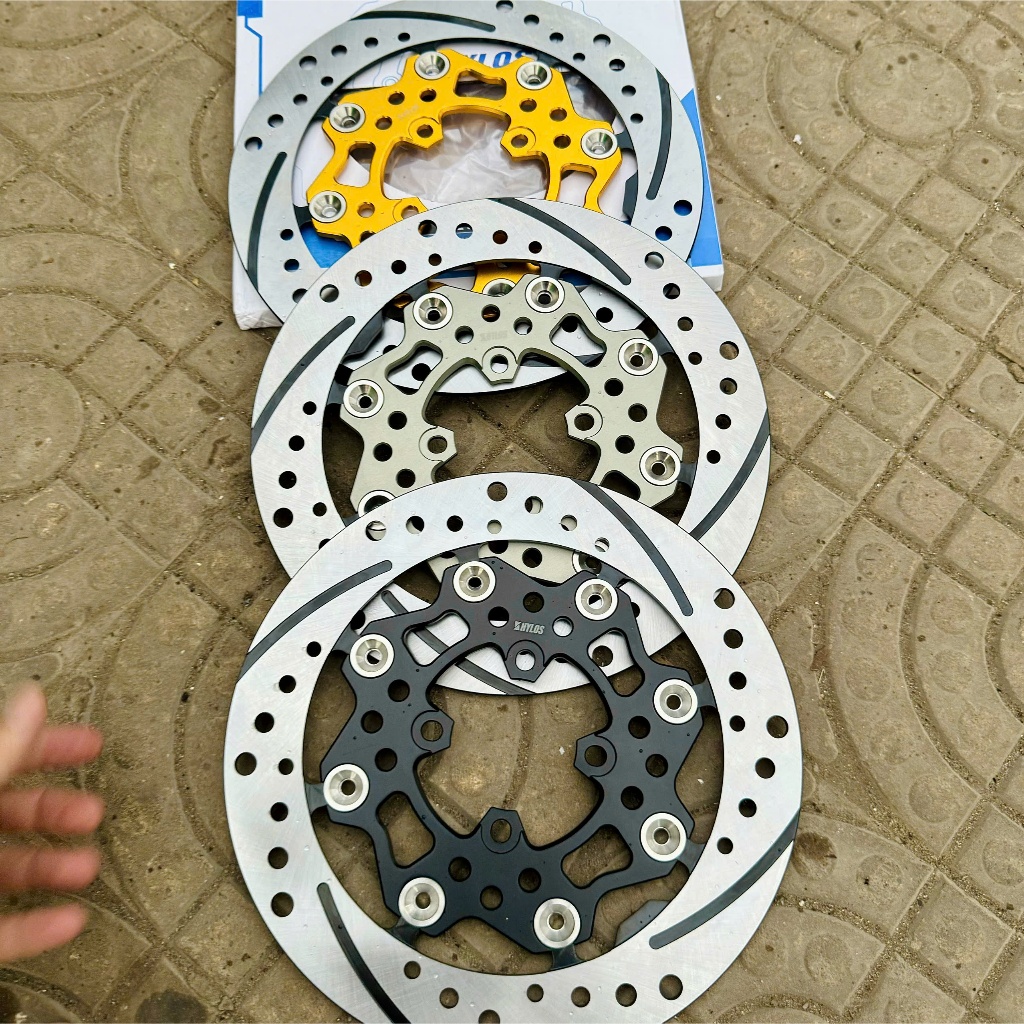 Đĩa thắng Hylos V4 267mm chính hãng 8 khoen cnc cao cấp