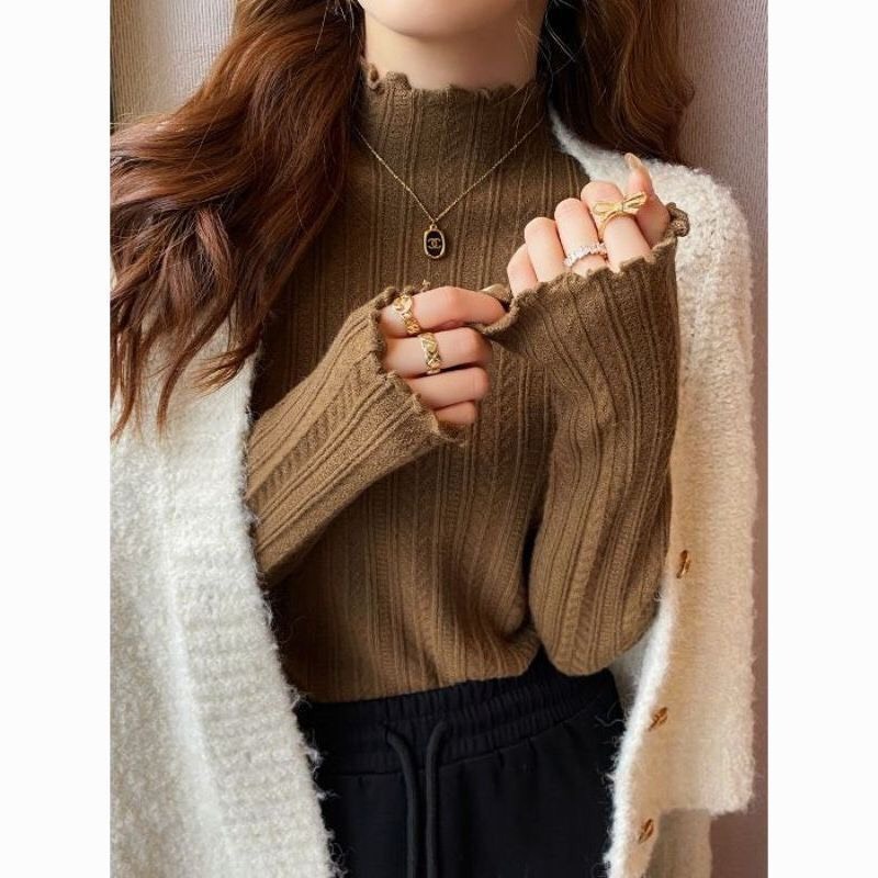 Áo Len Giữ Nhiệt Dài Tay, Áo Len Tăm Co Giãn Cổ 3p Sóng Phối Hoạ Tiết Thổ Cẩm Dáng Ôm Body Dễ Phối Hàng Qccc Shopquacam | BigBuy360 - bigbuy360.vn