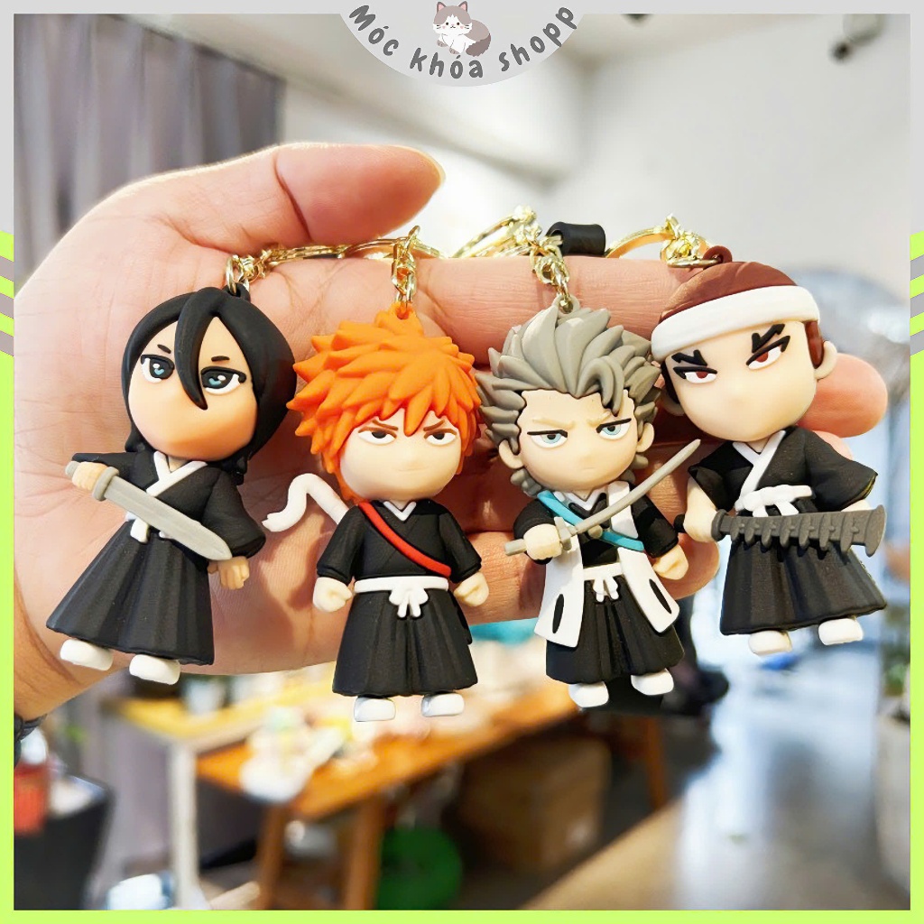 Móc Khóa Anime Bleach Cực Chất – Ichigo, Rukia, Bankai, Tử Thần, Phụ Kiện Cho Fan Manga