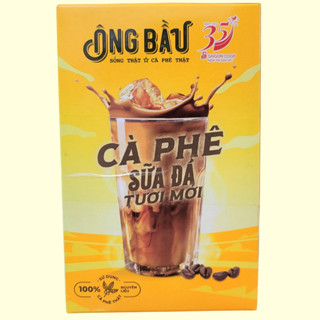15 gói / ÔNG BẦU + Hộp TƯƠI MỚI 255g + CÀ PHÊ SỮA ĐÁ TƯƠI MỚI Fresh Iced Milk Coffee (HALAL)