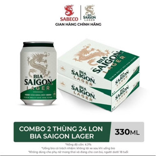 Combo 2 Thùng bia sài gòn lager 24lon/1thùng