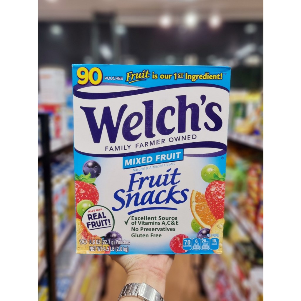 Hộp 90 Gói Kẹo Dẻo Trái Cây Welch's Fruit Snacks - Mỹ