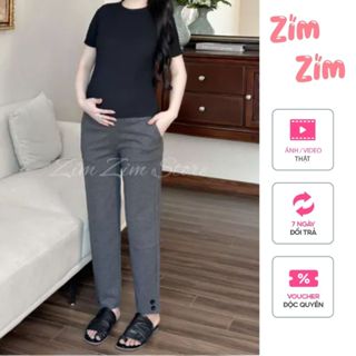  Quần Bầu Baggy Chất Liệu Dạ Tăm,Trang Trí Khuy Chân Có Dây Rút Điều Chỉnh Cạp Bụng Thời Trang Trẻ Trung  43-75kg  ZD06 