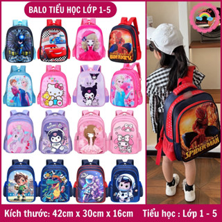 Balo cho bé tiểu học lớp 1-5, cặp học sinh cấp 1 trẻ em 6-10 tuổi, bé trai, bé gái siêu nhân người nhện công chúa TL2324