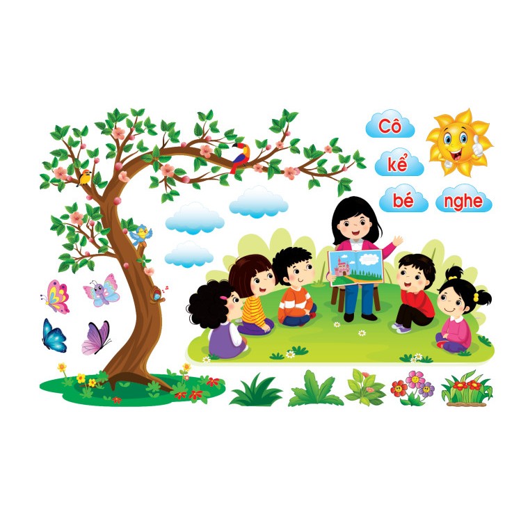 Tranh Góc Mầm Non - GÓC Kể Chuyện Bé Nghe (TV-023)