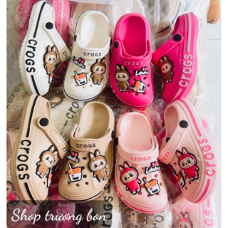 Dép sục cho bé trai và gái Hình labubu siêu êm nhẹ 4 màu size 24-35