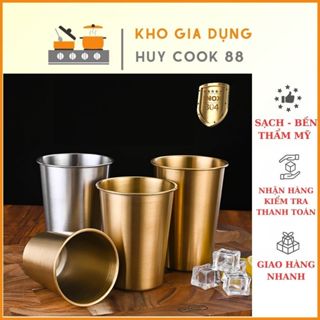 Ly uống nước inox 304 Huycook88 kiểu dáng Hàn Quốc đơn giản và an toàn cho sức khỏe 260-350-500ml