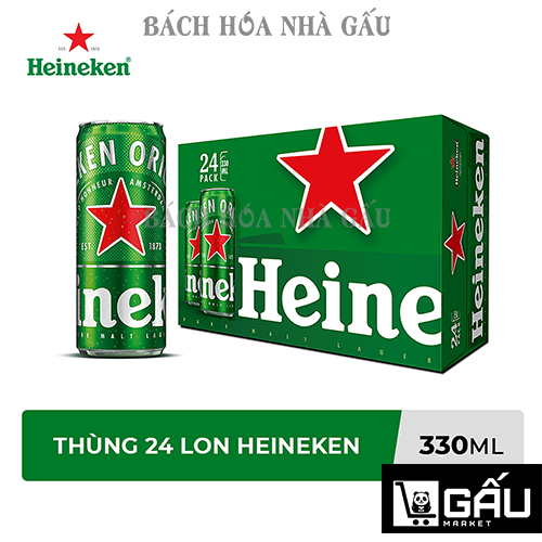 Thùng 24 Lon Bia Heineken 330ml/lon