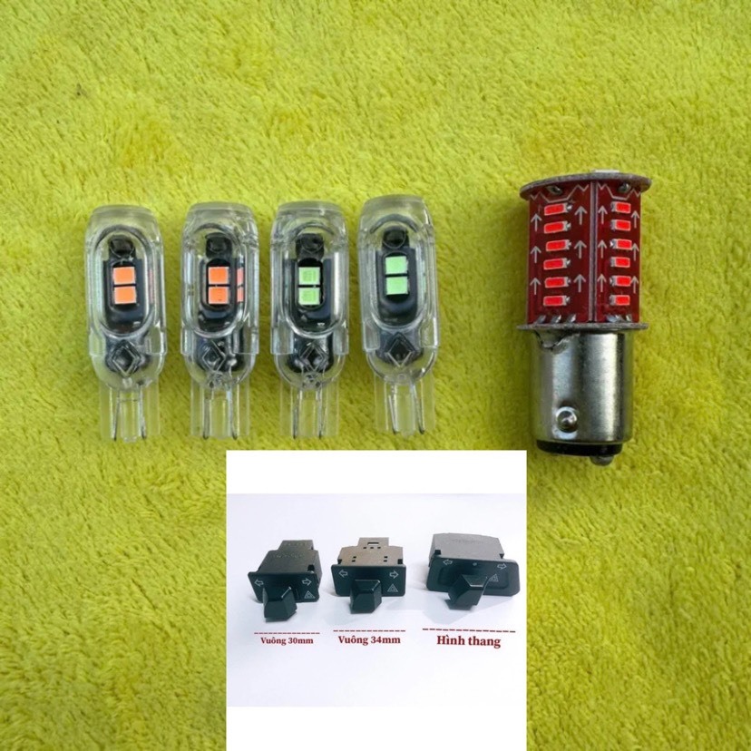 Combo hazard Wave/Vision/Ab/ 4 Xi Nhan F1 +Công tắc Haza + Hậu Audi