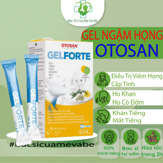 Gel ngậm họng Otosan Throat Gel Forte–Hỗ trợ giảm ho, viêm họng, đau rát họng và mất tiếng người lớn và trẻ em Hộp14gói
