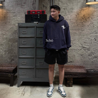 Mini Logo Hoodie (Lưng trơn) áo nỉ có mũ thêu logo Scho lót lông cáo không xù