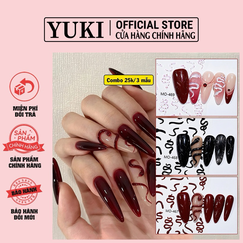 Sticker rắn 3D - sticker dán nổi 3d hình răn cá tính, độc lạ