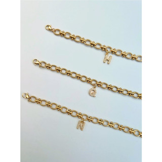 Charm chữ cái đính đá mạ vàng 18k cho dây chuyền và vòng tay - Gigi&Cherin