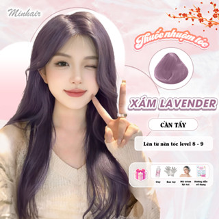 Thuốc nhuộm tóc, thuốc nhuộm tóc Xám Lavender, tặng kèm oxy trợ dưỡng và bao tay