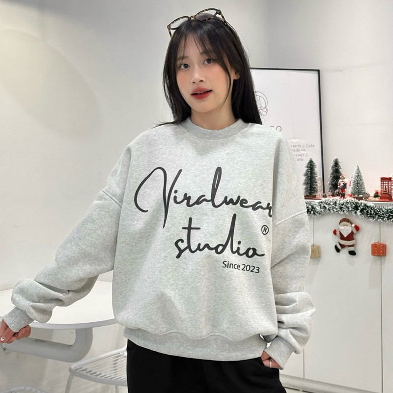 Áo Sweater Form Boxy In Viralwear Chất Liệu Nỉ Bông Unisex