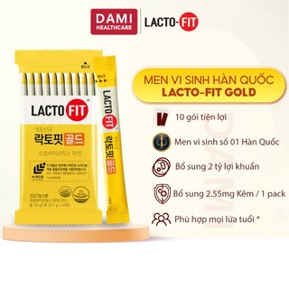 10 Gói Men Vi Sinh LACTO-FIT GOLD Bổ Sung Lợi Khuẩn Cải Thiện Đường Ruột Khỏe Mạnh  10 gói x 2g  