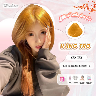 Thuốc nhuộm tóc Vàng Tro, thuốc nhuộm Vàng Tro tặng kèm oxy trợ dưỡng và bao tay
