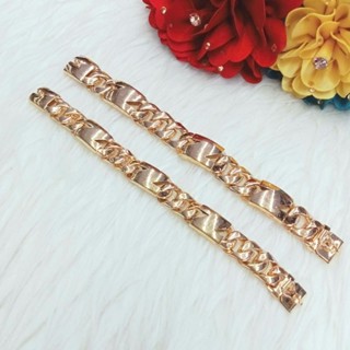 Lắc Tay Bọng Chữ N Trơn Bóng Đồng Đỏ Màu Vàng Miền Tây 750