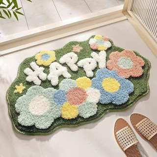  Combo 2 Thảm lông chùi chân lông cừu thảm lau chân nhà bếp lông dài thấm nước 40cm x 60cm 