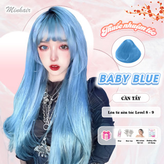 Thuốc nhuộm tóc màu Babay Blue, Cần tẩy, Kèm Oxy Trợ Nhuộm, Trùm Tóc, Bịt Tai và Bao Tay MIN.HAIR