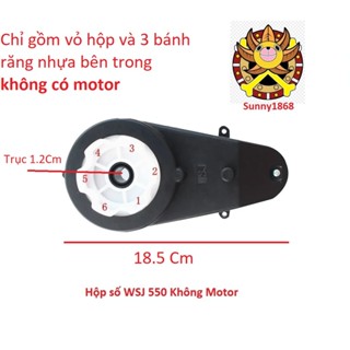 Hộp số WSJ không kèm mô tơ RS 550 RS390 thay thế cho ôtô xe máy điện trẻ em không động cơ motor