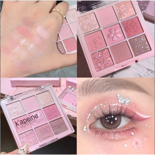  Phấn mắt K'apeine bảng phấn mắt 9 ô trang điểm tông hồng makeup nội địa trung C62 - Sammi beauty 