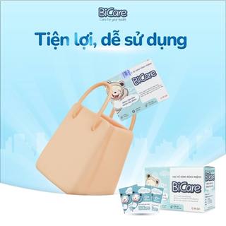 Gạc Rơ Lưỡi Thuần Chay BiCare - Gói Tẩm Ẩm Vệ Sinh Răng Miệng Cho Bé Từ Sơ Sinh, Hộp 10 gói
