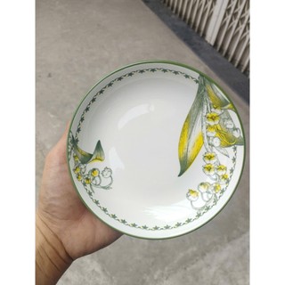 ( mua 10 tặng 1) Dĩa sứ bông 20 cm, dia sứ 6 inch hoa NH01