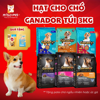 (3kg có quà tặng) Hạt Ganador Cho Chó Gà Nướng, DHA, Trứng Sữa, Cá Hồi, Cừu, Bò Nướng 3kg