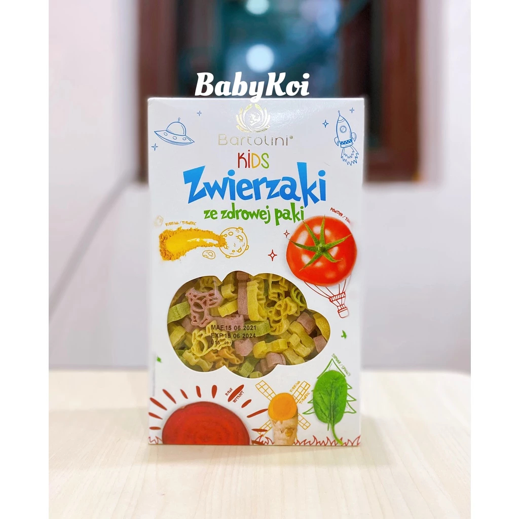 Mì Nui rau củ BARTOLINI cho bé hình con vật