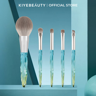 Set 5 Cọ Trang Điểm KIYEBEÁUTY Màu Pha Lê Lông Mềm Mại Tiện Lợi