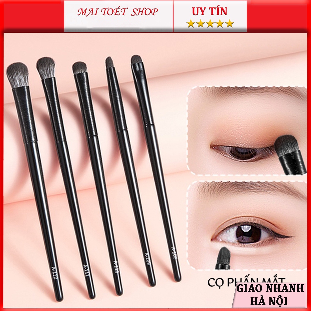 Bộ 5 Cọ Trang Điểm Mắt Chuyên Nghiệp, Cọ Đánh Phấn Mắt, cọ bắt sáng, cọ kẻ lông mày Nhỏ Gọn Tiện Lợi | BigBuy360 - bigbuy360.vn